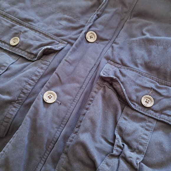 Hollister Men's Cotton Canvas Heavy Parka - Navy - Picture 6 of 13